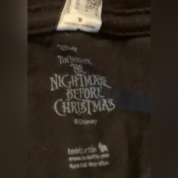 DISNEY Nightmare Before Christmas Short Sleeve Black Graphic Kids T-shirt Size L - Picture 4 of 6